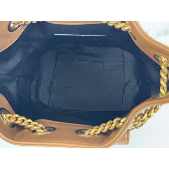 Saint Laurent Joe Nano Bucket Bag Brown Matelassé Leather with Gold Hardware C-6 - Picture 15 of 16